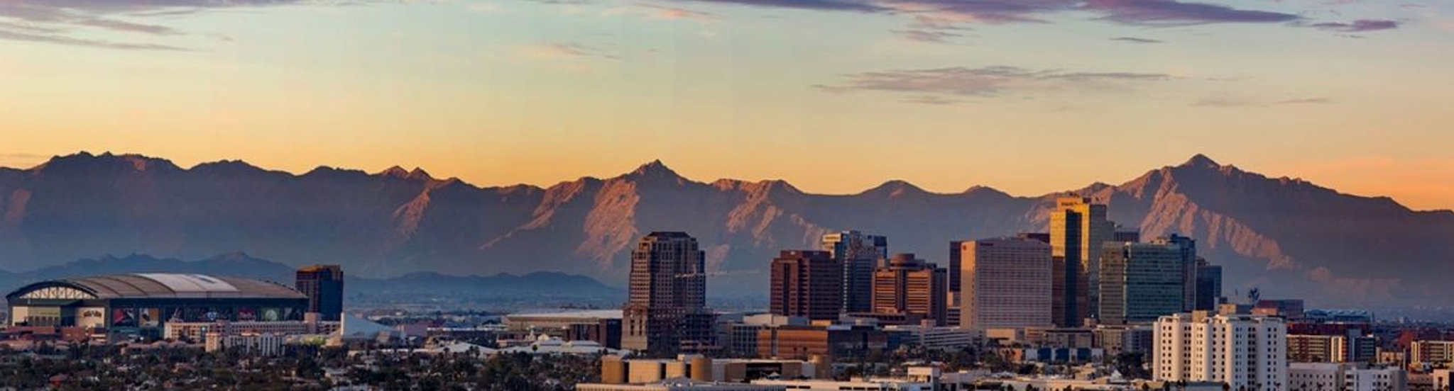 Phoenix skyline with mountains